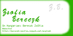 zsofia bereczk business card